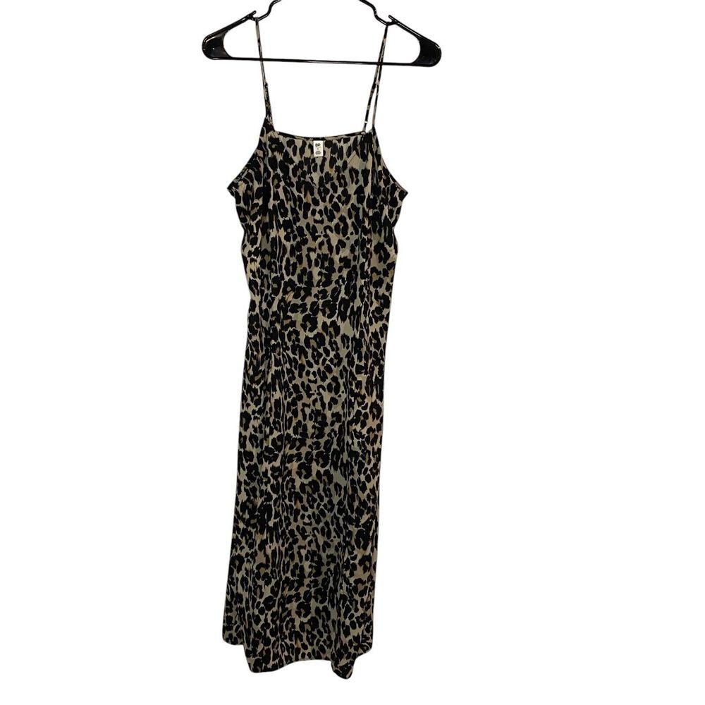 BP Nordstrom's Cheetah Print Strappy Maxi Dress Size‎ Medium Mob Wife Slip Dress